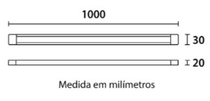 Trilho Eletrificado Alum 1M p/ Spots - Branco - Blumenau  Trilho Eletrificado Alum 1M p/ Spots - Branco - Blumenau