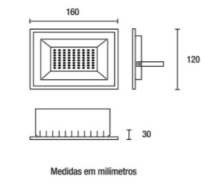 Refletor LED Tech Alumínio 30W Luz Decorativa Verde - Preto - 