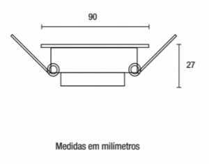 Spot LED Embutir Quadrado 6W 6.500K - Branco - Blumenau 