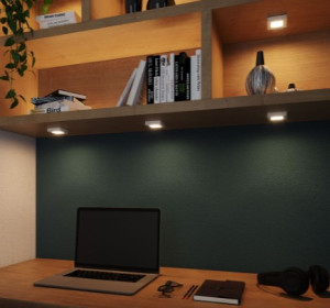 Luminária LED Cabinet Quadrado 2W 3.000K - Branco - 