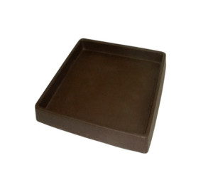 Prato japi quadrado 25 café 