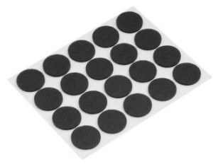 Feltro autoadesivo preto, redondo, 22 mm, VONDER - 