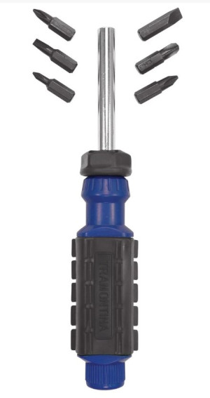 Chave de Fenda com Ponteiras Tramontina Basic para Uso Doméstico 7 Peças - 