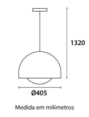 Pendente Ergo Alumínio - Preto - 