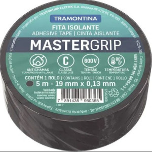 Fita Isolante Classe C 0,13x19 mm Tramontina Preta 5 m
57545000 - 
