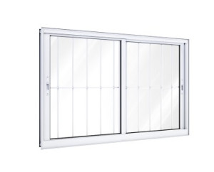 Janela lucasa veneziana cor lat 2 fls móvel c/grade 100 x 120 