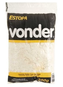 Estopa branca para polimento, embalagem com 200 g, VONDER Estopa branca para polimento, embalagem com 200 g, VONDER