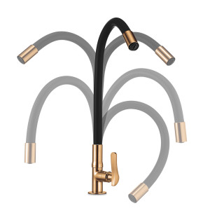 Torneira LorenFlex Lorenzetti 1177 RG27 Com Bica Flexível De Bancada Rose Gold
 - 