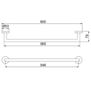Toalheiro Barra Lorenzetti 2040 C82 Lorenloft Cromado - 