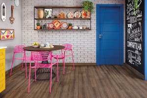 Piso Laminado Clicado Eucafloor Evidence Lâmina Nogueira - 2,36 m² por Caixa -