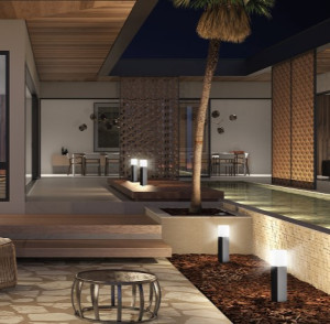 Balizador Garten 300mm - Preto Fosco - 