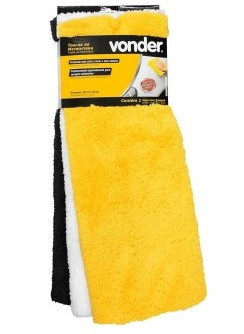 Toalha de microfibra, 60 cm x 40 cm, 500 g/m² (gsm), extramacia, jogo com 3 peças, VONDER