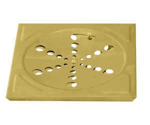 Grelha Pevilon ambar 15 X 15 quadrada inox 1114015 dourado -