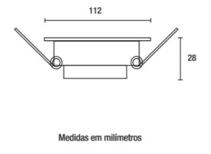 Spot LED Embutir Quadrado 8W 4.100K - Branco - Blumenau 