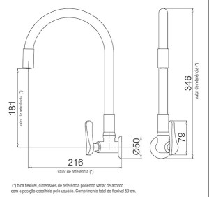 Torneira Lorenzetti Multiuso de Parede Vermelha - Bica Flexível 1178 R27 - 
