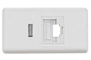 Módulo Tomada de Transmissão de Dados Tramontina RJ 45 Cat 6 Branco 57115056 - 