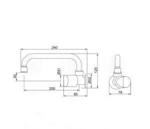 Torneira para Cozinha de Parede Lorenzetti LorenShape 1164 C46
 - 