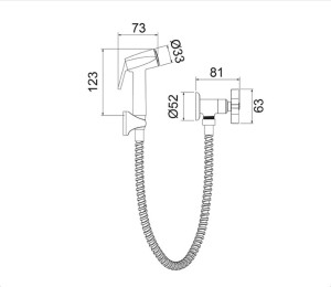 Ducha Higiênica Lorenclub 1984 C47 Flexível 120cm Cromada Lorenzetti