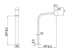 Torneira Lorenzetti Loren Code De Bancada Bica Alta 1195 R55 Rose Gold - 
