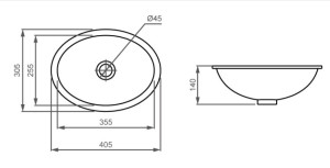 Cuba lorenzetti Oval OE-40 preta  - 