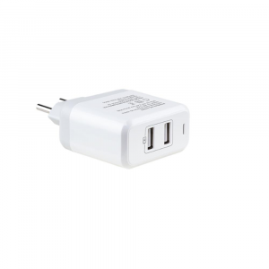 FONTE CARREGADOR CELULAR INTELBRAS 2 USB 2,4A EC 2 FAST BRANCO