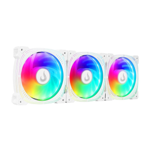KIT COOLER GABINETE FAN 120MM RISE MODE AURA FROST PRO RM-CF-02-ARGB BRANCO