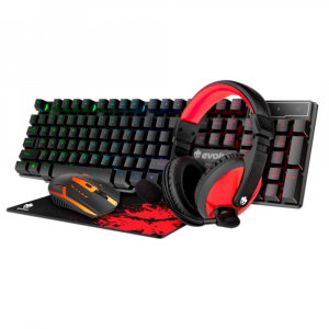 KIT GAMER TECLADO/MOUSE/FONE/MOUSEPAD EVOLUT EG-51