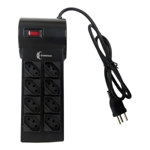 FILTRO DE LINHA 8 TOMADAS BIVOLT COLETEK FL-82BK 1M PRETO