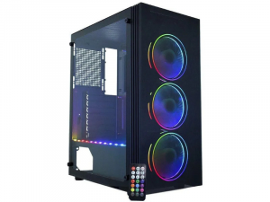 GABINETE GAMER KMEX ASGARD STAR RITMICO CG06Z5 C/FANS PRETO