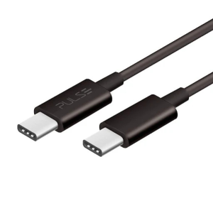 CABO DADOS USB TIPO C X USB TIPO C PULSE 1,2M 3A WI421 PRETO