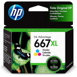 CARTUCHO ORIGINAL HP 667XL COLOR 8,0ML