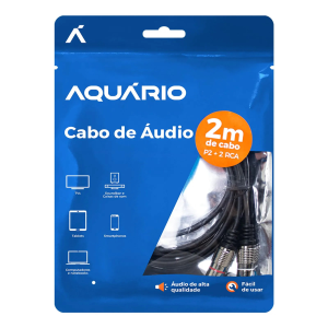 CABO AUDIO 1 P2 MACHO / 2 RCA MACHO 2M AQUARIO CBO-402