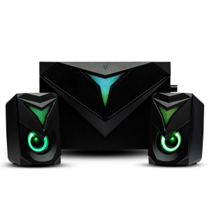 CAIXA DE SOM SUBWOOFER GAMER HUSKY GAMING FROST 100 11W RMS RGB P2/USB HGMK012 PRETO