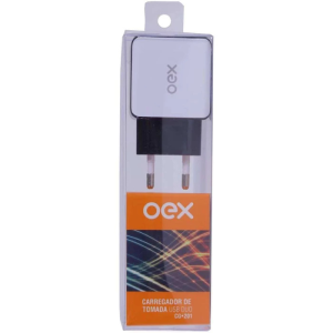 FONTE CARREGADOR CELULAR OEX 2 USB 3.4A CG.201 BRANCO