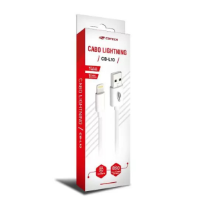 CABO DADOS USB LIGHTNING C3TECH 1M CB-L10WH BRANCO