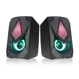 CAIXA DE SOM SPEAKER GAMER LED 6W SP-L60BK USB P2 PRETO