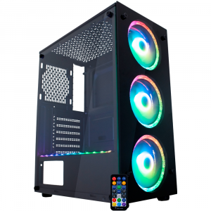 GABINETE GAMER KMEX CG-A1TJ ATLANTIS STAR ARGB