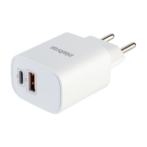 FONTE CARREGADOR CELULAR INTELBRAS 2 USB A/TIPO C EC11-POWER-20W BRANCO
