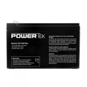 BATERIA NOBREAK/ALARME POWERTEK 12V 7A FLEX EN012