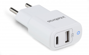 FONTE CARREGADOR CELULAR INTELBRAS 2 USB 3A EC 11 FAST BRANCO