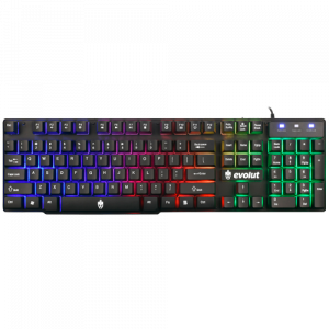TECLADO GAMER COM FIO EVOLUT EG-206RB HAWKE