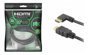 CABO HDMI 2.0V PIX 4K HDR 3M 018-3323 90º GRAUS