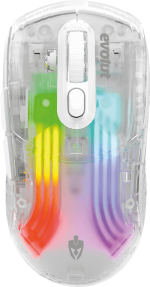 MOUSE OPTICO USB GAMER EVOLUT EG-114 LUMINI TRANSPARENTE RGB