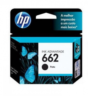 CARTUCHO ORIGINAL HP 662 PRETO 2ML
