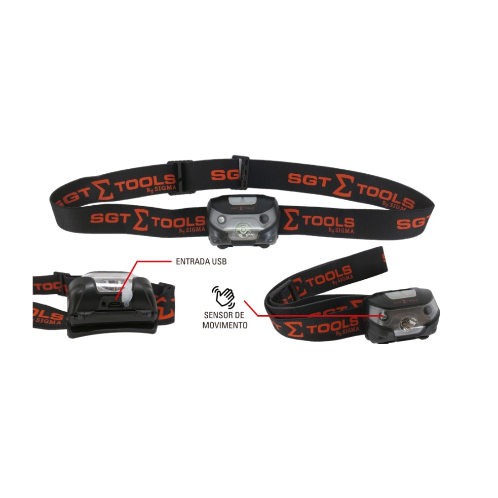 Lanterna de Cabeça Led Recarregável 5W - 150lm -Sigma Lanterna de Cabeça Led Recarregável 5W - 150lm -Sigma