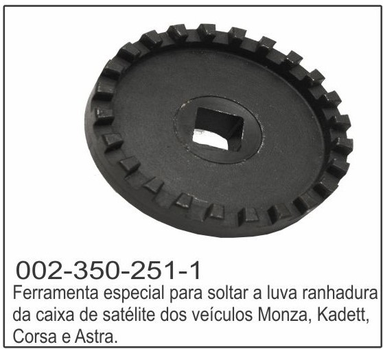 Ferramenta Espedial  para Soltar a Luva Ranhurada da Caixa de Satélite - CR251- CR Ferramentas