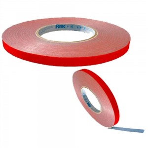 Fita Dupla Face Cinza 12 x20 c/ Fita Amarela