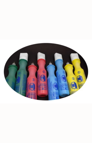 Marcador Industrial  Traço  Forte  KIT Com  4 Cores-Verde- Amarelo-Azul -Vermelho