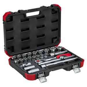 Jogo de Soquete Sextavado com Catraca 1/2