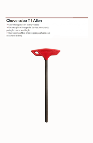 Chave cabo T Perfil Allen 5mm- Gedore Red - Chave cabo T Perfil Allen 5mm- Gedore Red 3